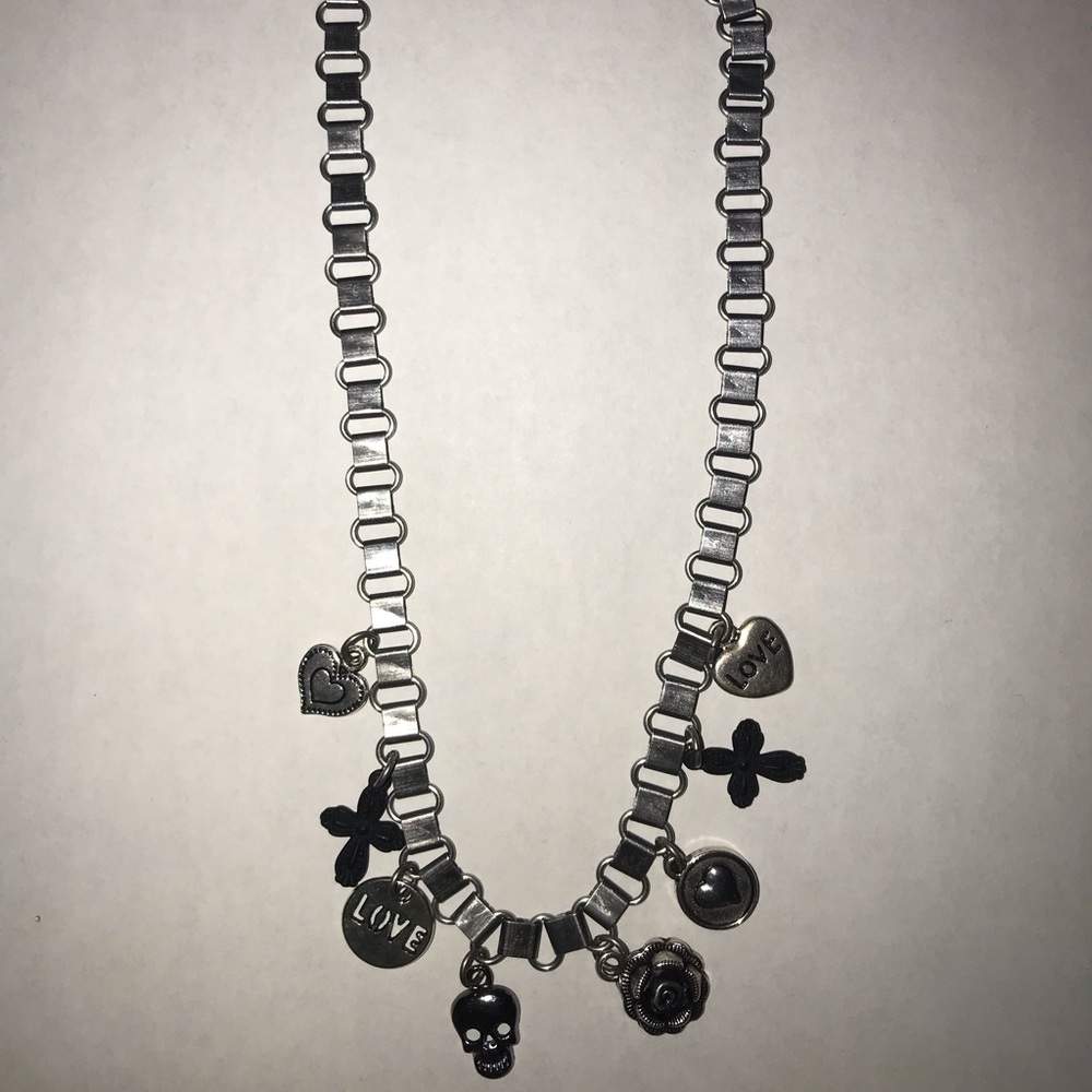 cute sterling silver gun mental charm necklace